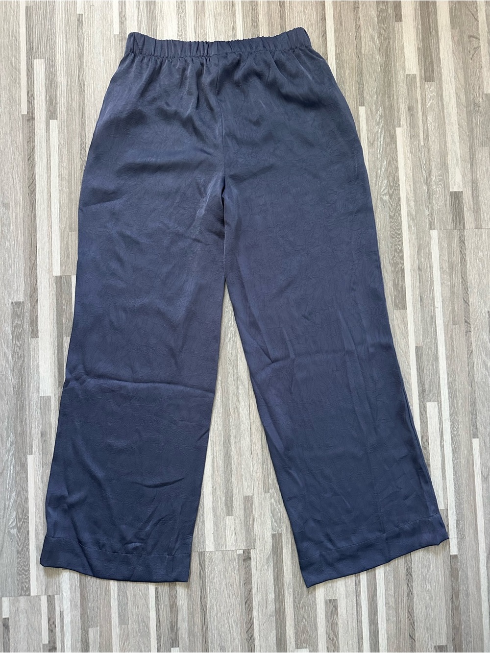A New Day Satin Palazzo Pants Grayish-Blue New, Women's Size S